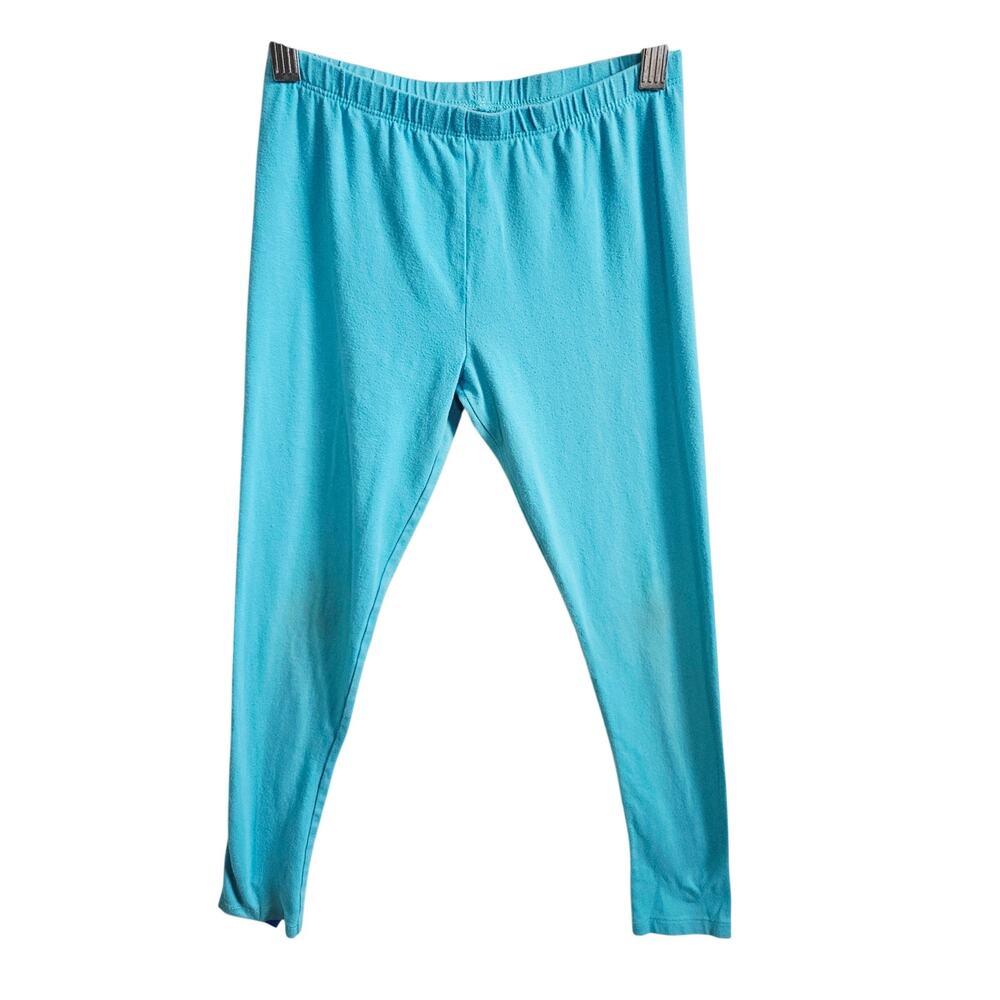 Children's Place Leggings Solid Aqua Blue Everyday Casual Basic Kids Size L